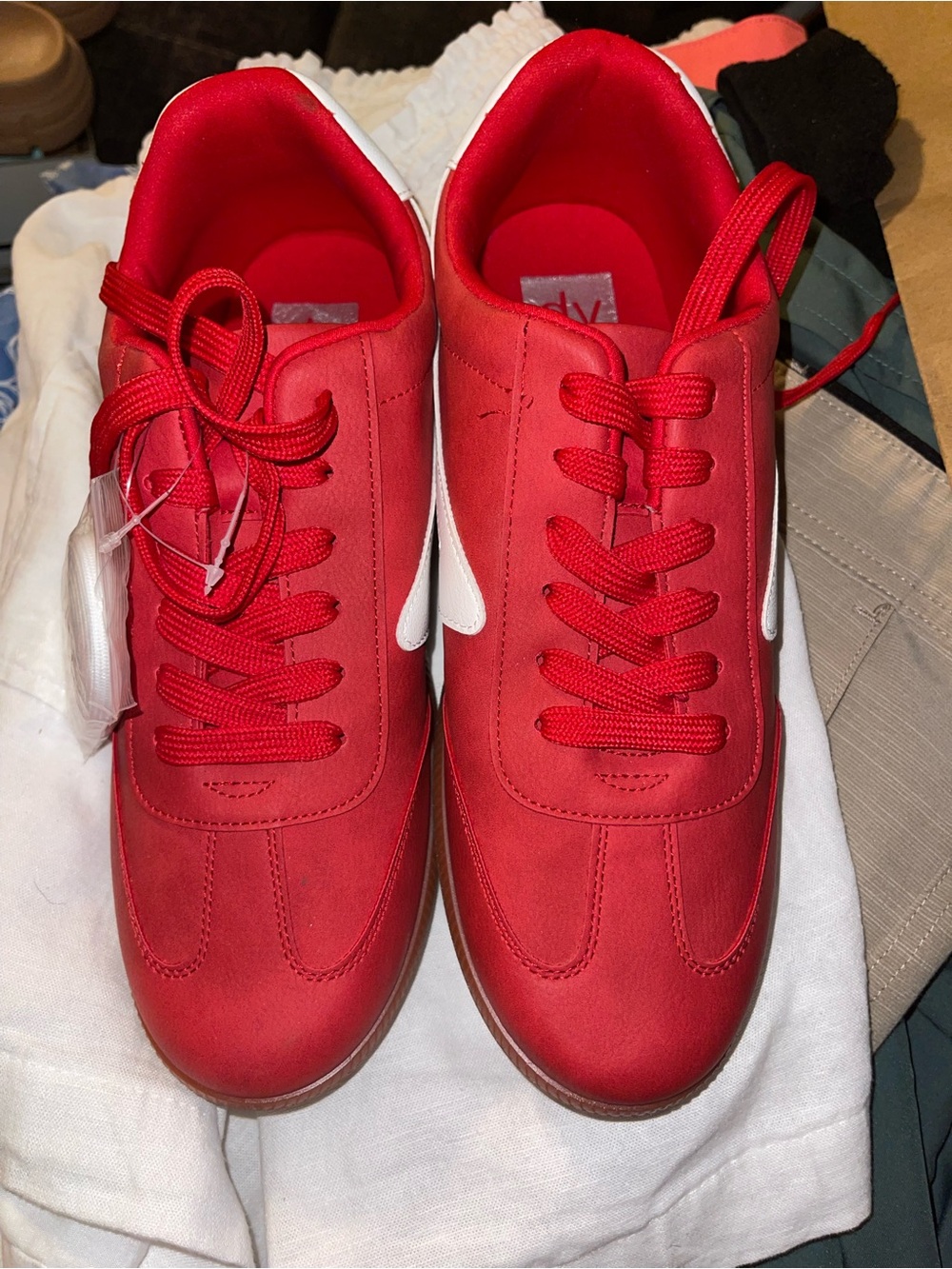 Dolce Vida Red & White Sneakers